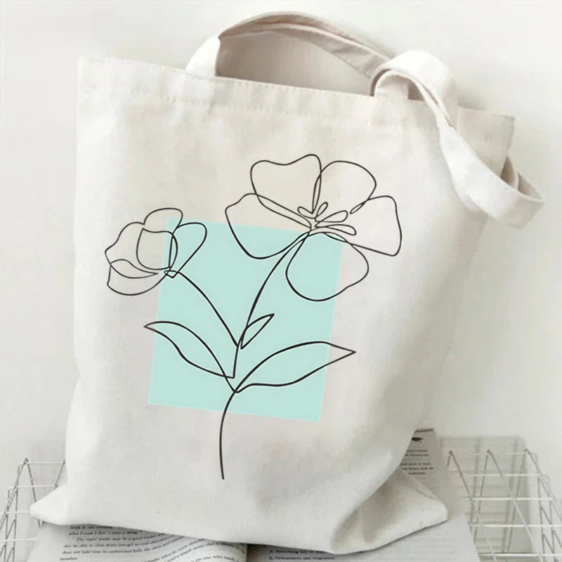Witchy Floral Moon Tote Bags