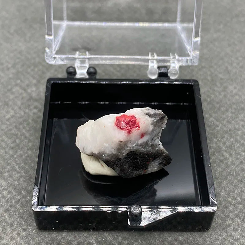 Natural Red Cinnabar | Raw Stone Specimen - Quartz Stone