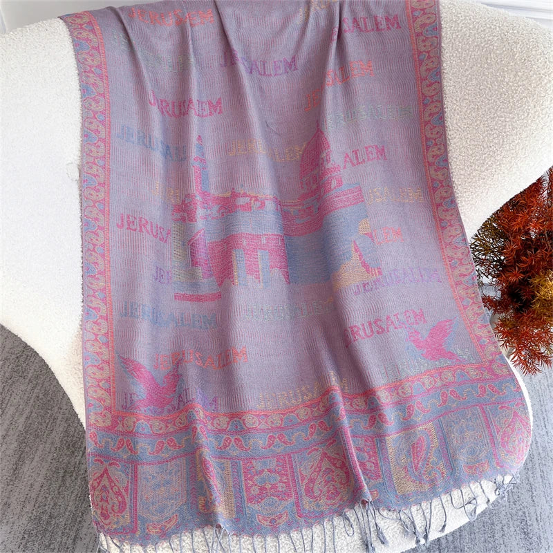 Autumn Bohemian Ethnic Paisley Cashmere Shawls Scarf for Women Warm Jacquard Pashmina Scarves Print Design Lady Foulard Stoles