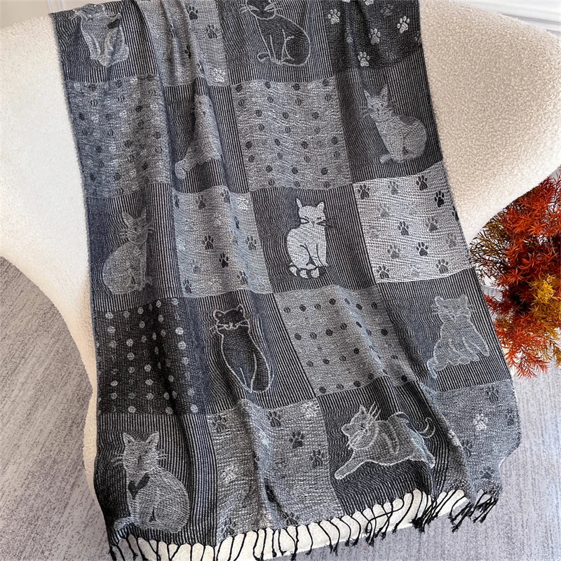 Autumn Bohemian Ethnic Paisley Cashmere Shawls Scarf for Women Warm Jacquard Pashmina Scarves Print Design Lady Foulard Stoles