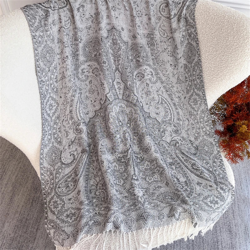 Autumn Bohemian Ethnic Paisley Cashmere Shawls Scarf for Women Warm Jacquard Pashmina Scarves Print Design Lady Foulard Stoles