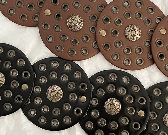 Spice Girl Y2K Harajuku Style Vintage Rivet Patchwork Design Wide Belts For Women High Street Faux Leather Waistband cinturones
