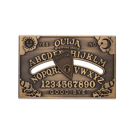 Ouija Board Sun & Moon Bronze Pin – Mystical Spirit Board Accessory