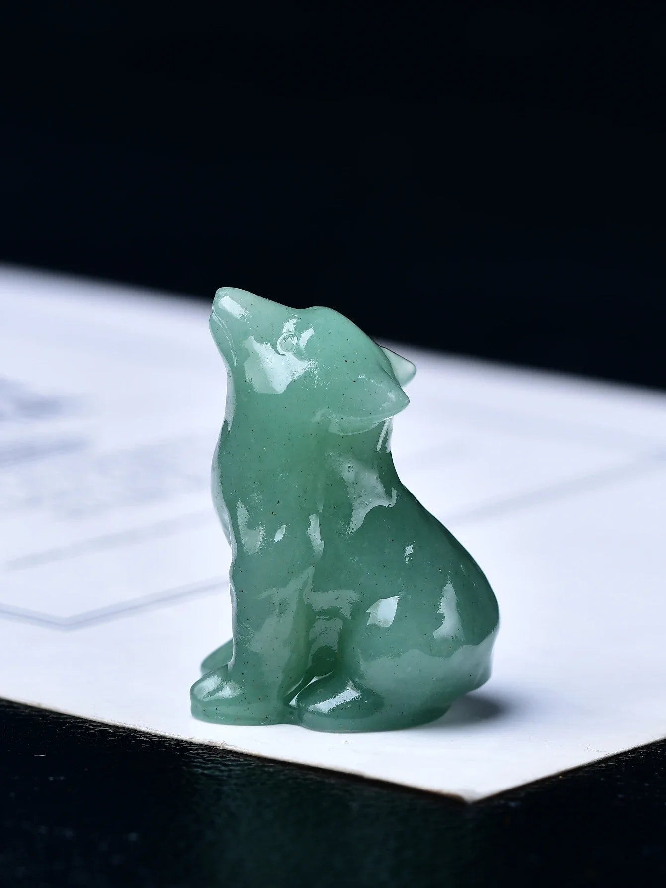 Crystal Wolf Statues