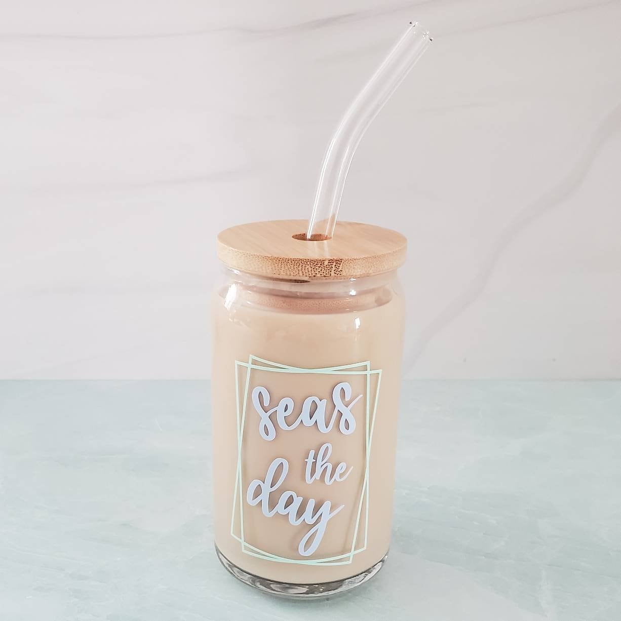 SEAS THE DAY - Glass Cup