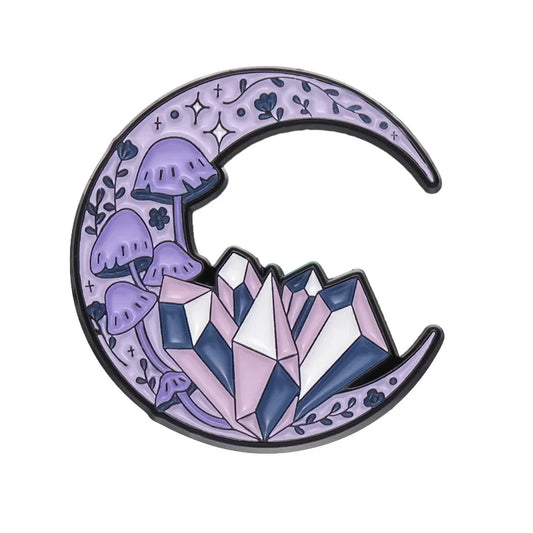 Purple Magic Moon Enamel Pin