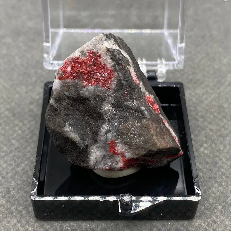 Natural Red Cinnabar | Raw Stone Specimen - Quartz Stone