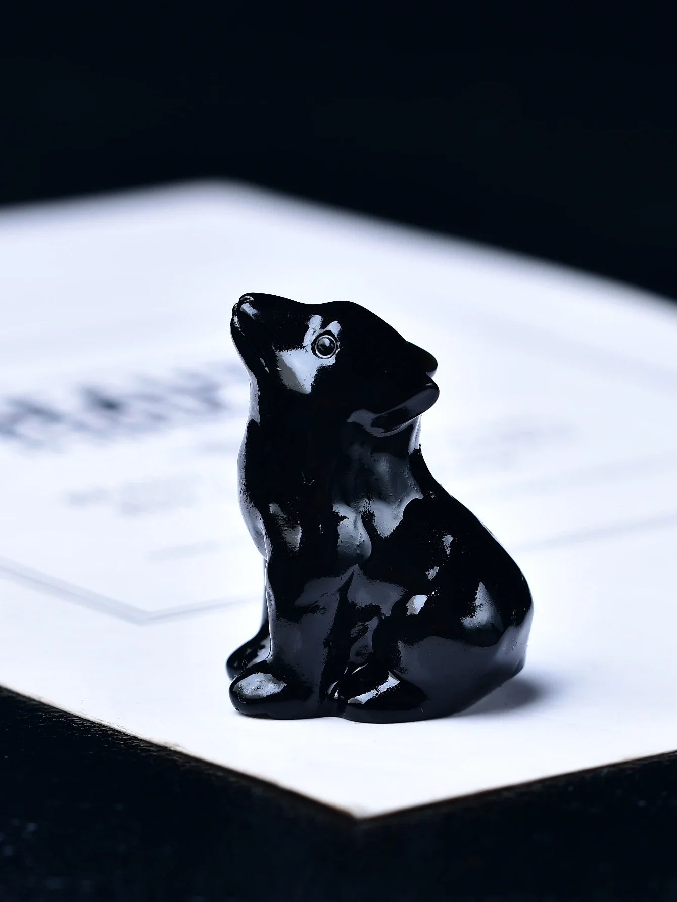 Crystal Wolf Statues