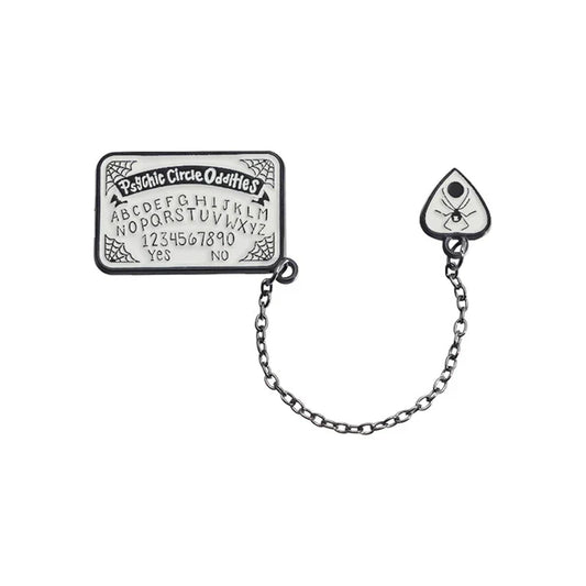 Ouija Board Enamel Pin – Mystical Spirit Board Accessory