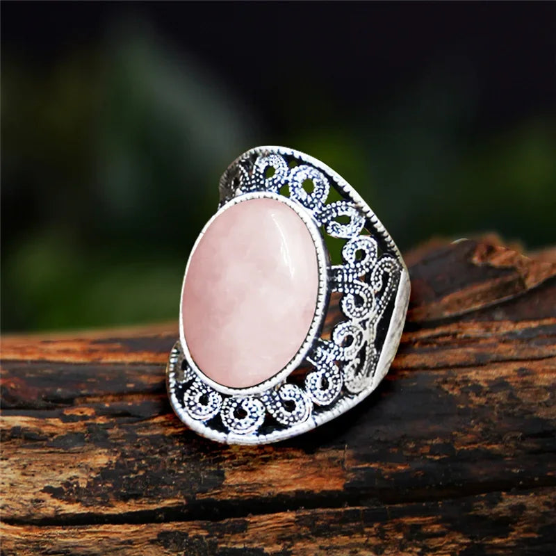 Stone Oval Vintage Design Rings