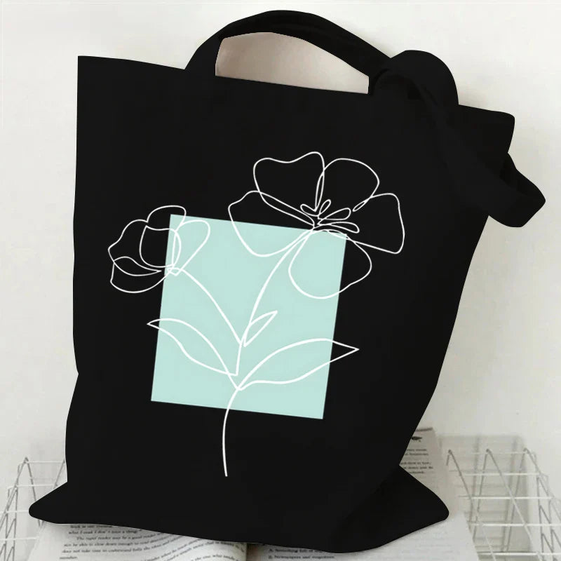 Witchy Floral Moon Tote Bags