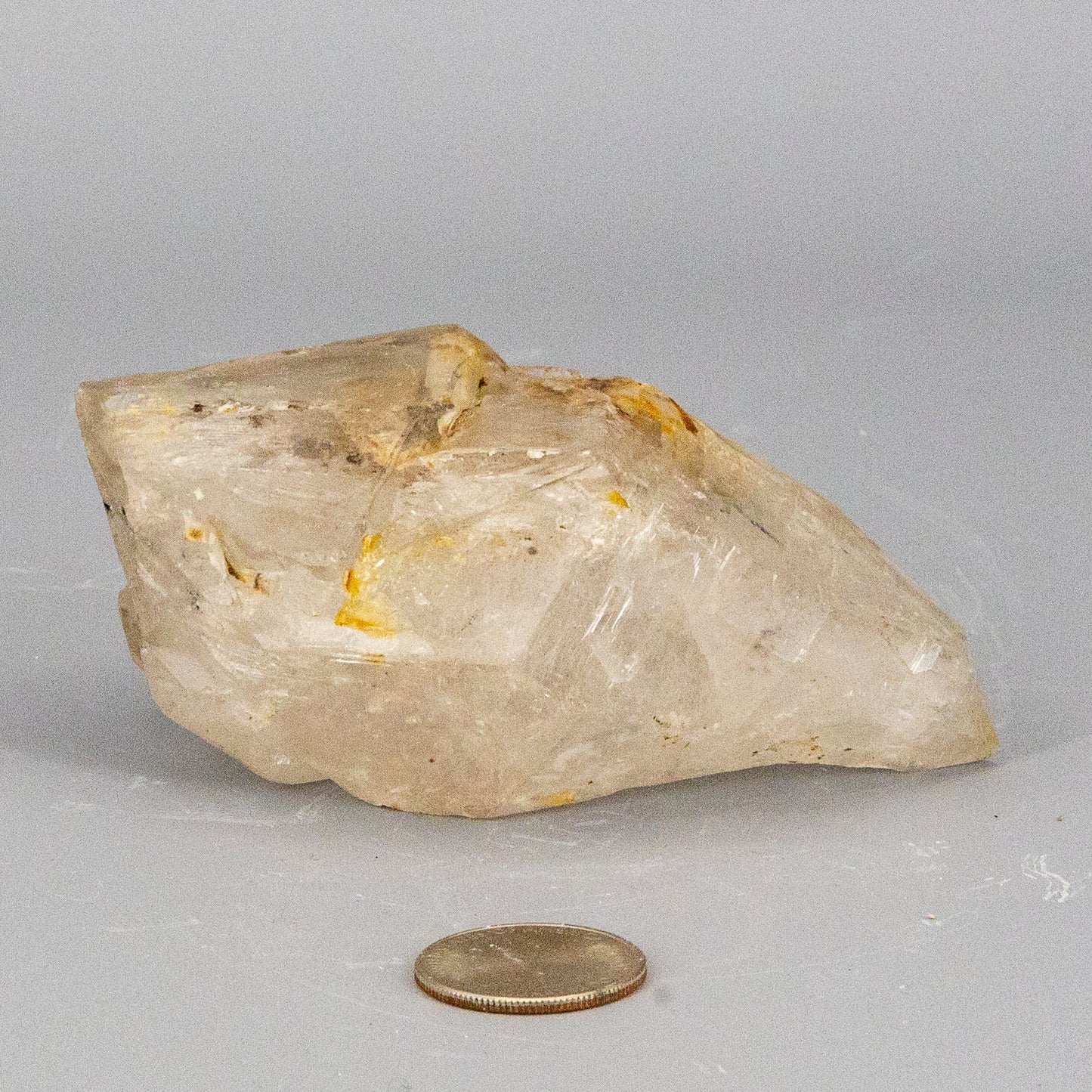 Skeletal Elestial Quartz Enhydro Point With 2 Bubbles