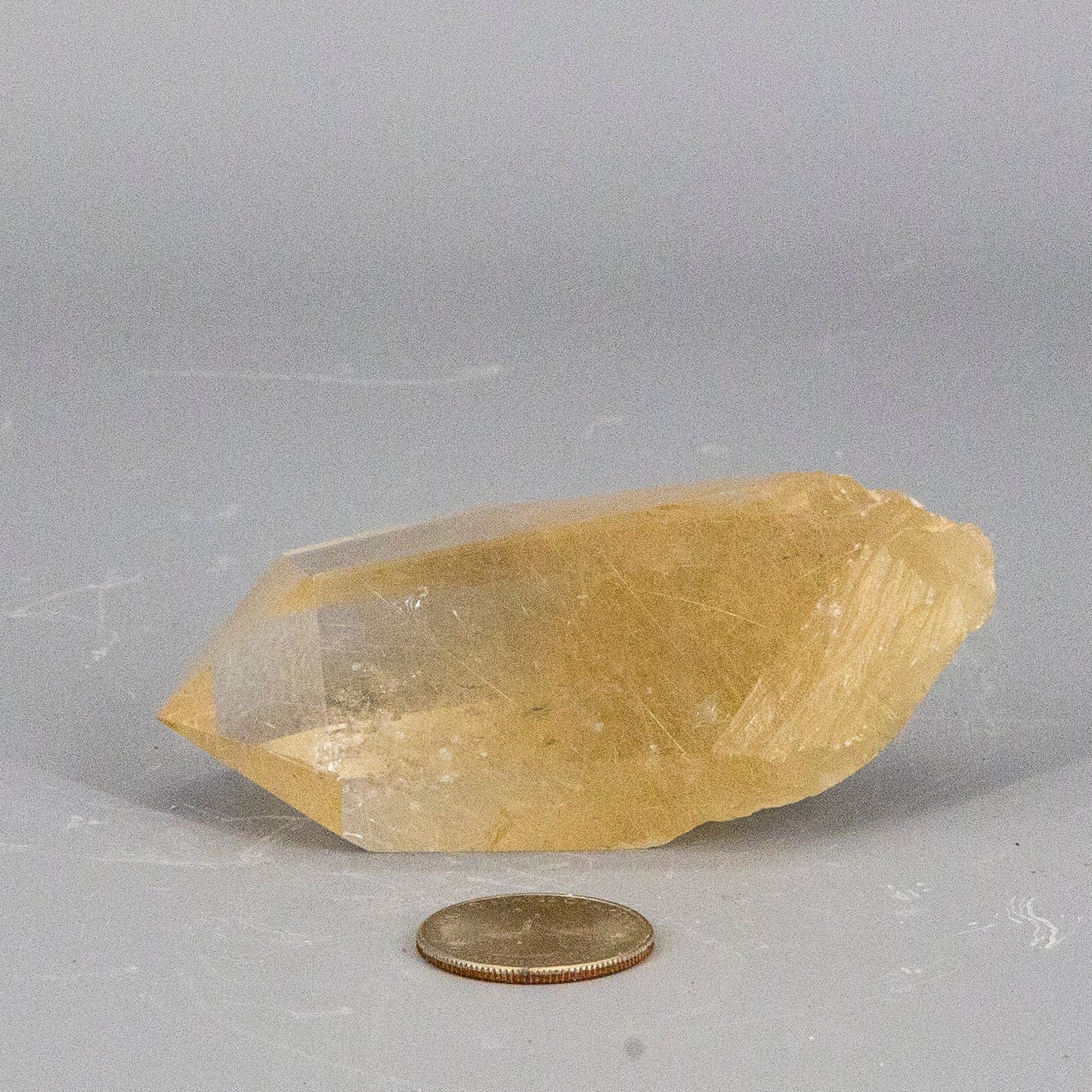 Spectacular "Rare" Brazilian Minas Gerais Golden Rutile Smoky Quartz Point