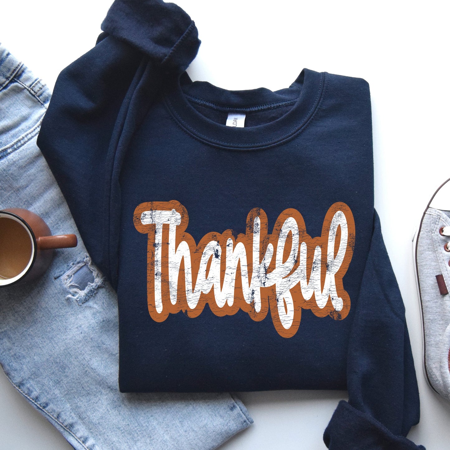 Thankful, Thanksgiving, Positivity, Mental Health, Vintage Sweatshirt