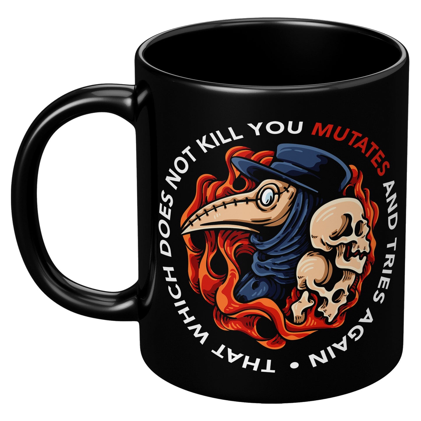 Plague Doctor Ceramic Mug, 11oz