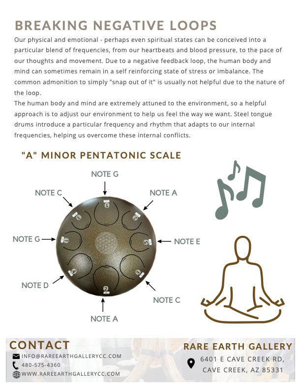 25cm Pentatonic Steel Singing Drum - Chinese Red