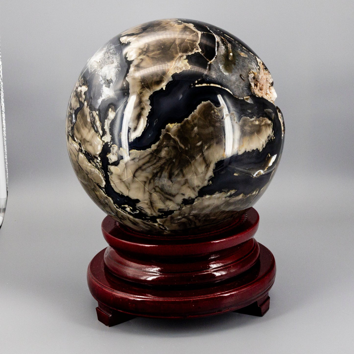 Volcano Agate Sphere XXL HUGE 252mm UV Reactive