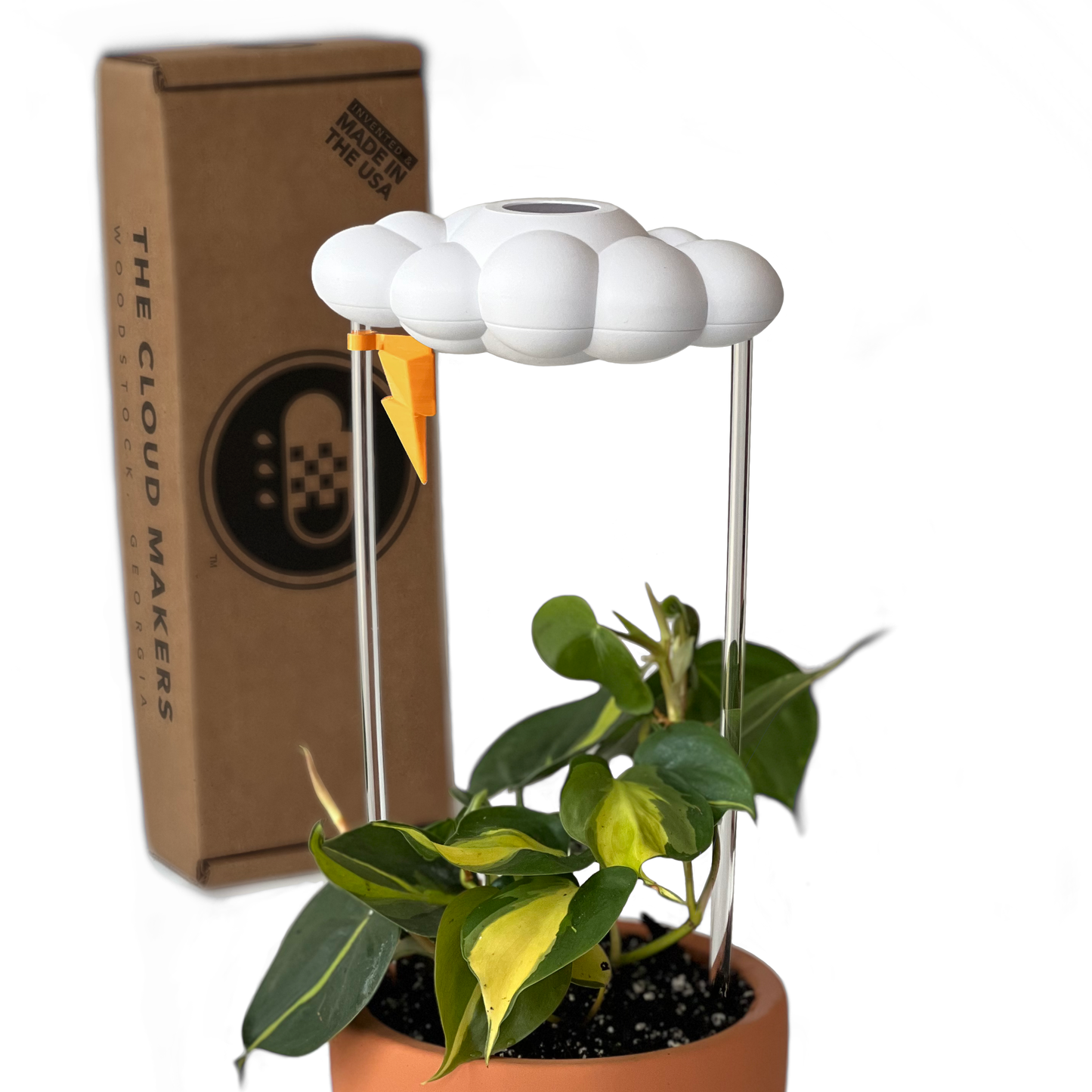 Original Dripping Rain Cloud with Lightning Bolt Charm