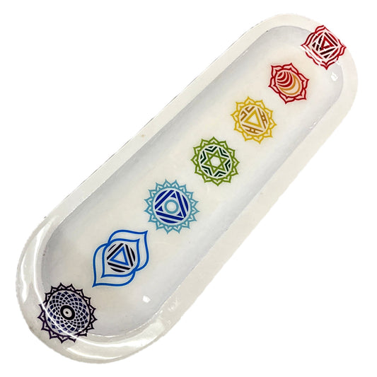 7 Chakra Boat Wooden Handmade Incense Holder