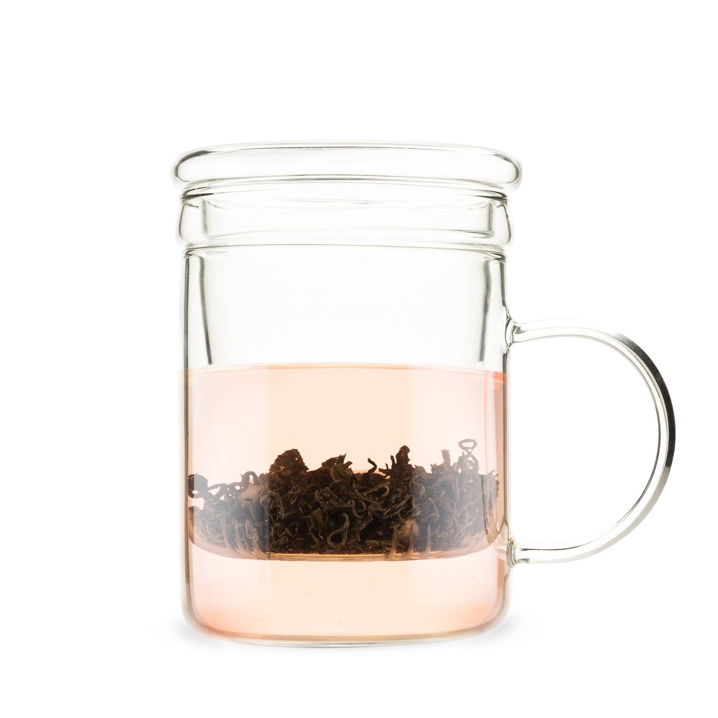 Blake Glass, Loose Leaf Tea Infuser Mug w/Lid