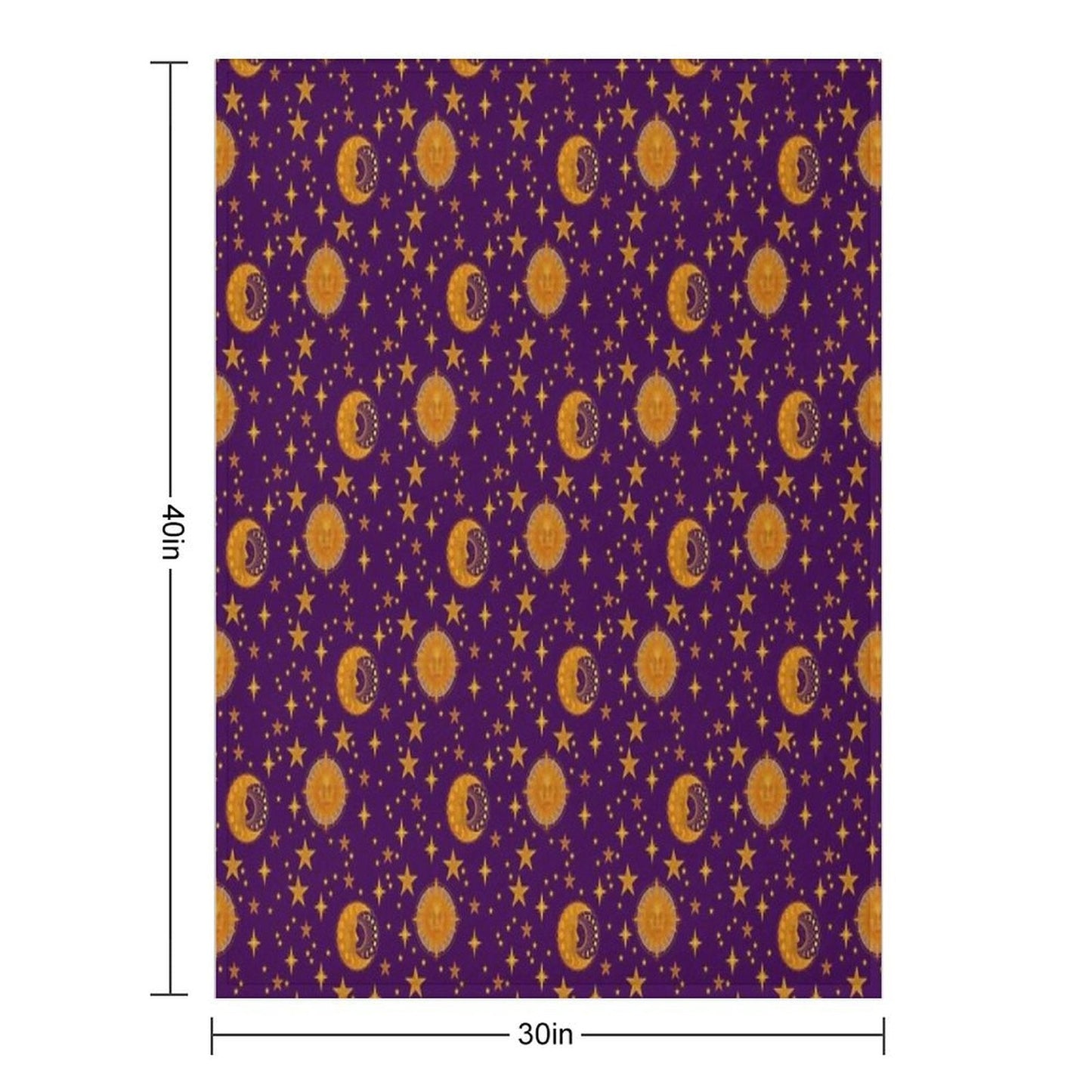 Bohemian 90's Sun & Moon Throw Blanket