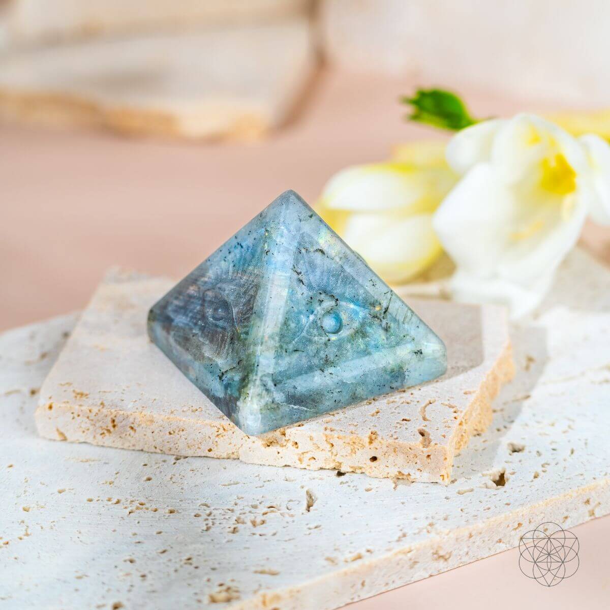All Seeing Eye - Crystal Carved Pyramid of Ancient Wisdom