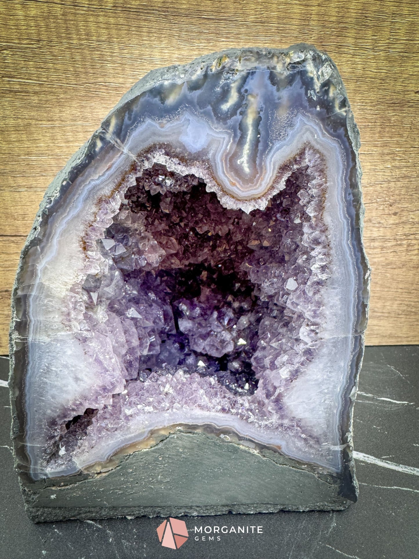 Amethyst Cathedral Geode 12lb – Deep Purple Crystal Cluster for Healing, Meditation & Display