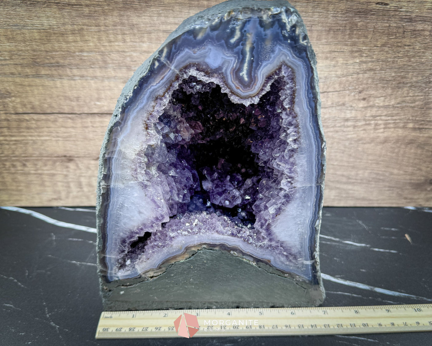 Amethyst Cathedral Geode 12lb – Deep Purple Crystal Cluster for Healing, Meditation & Display