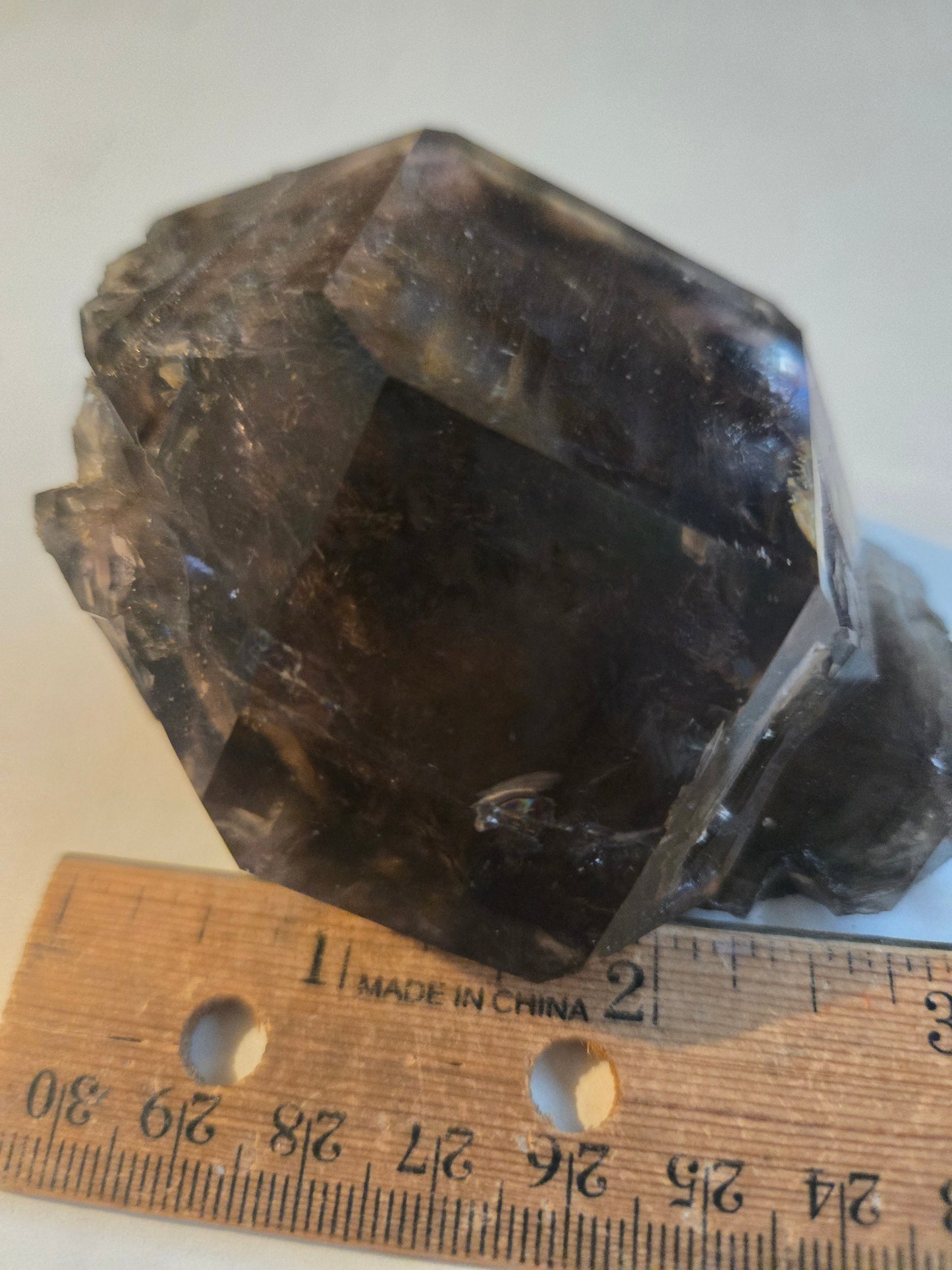 Amethyst half Smoky crystal