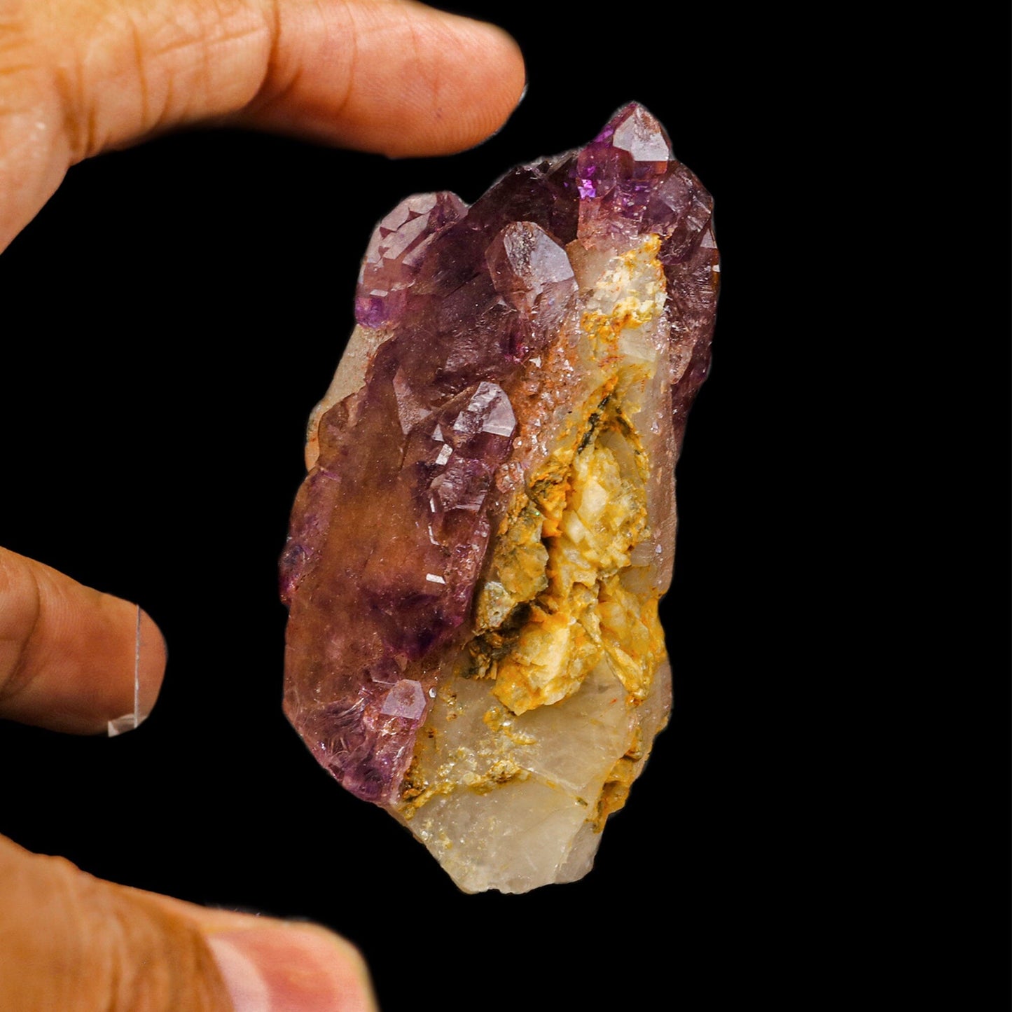 Amethyst With Quartz Natural Mineral Specimen # B 6861