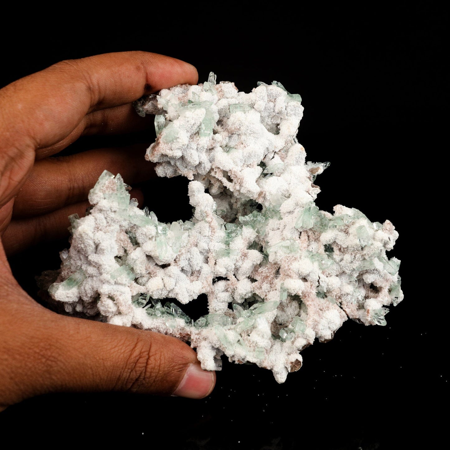 Apophyllite Green with Mordenite Natural Mineral Specimen # B 6570