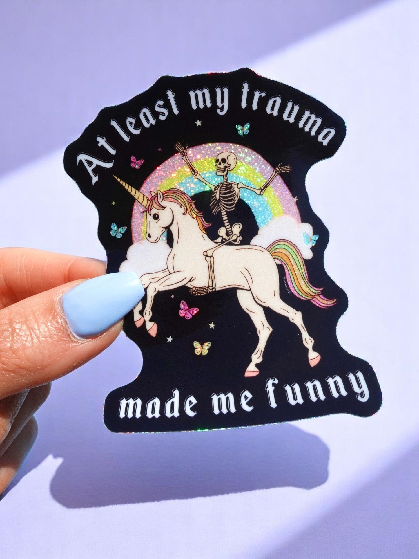 Funny Mental Health Sticker Pack – Holographic Waterproof Vinyl Decals – Discounted Bundle of Anxiety, Therapy & Trauma Humor