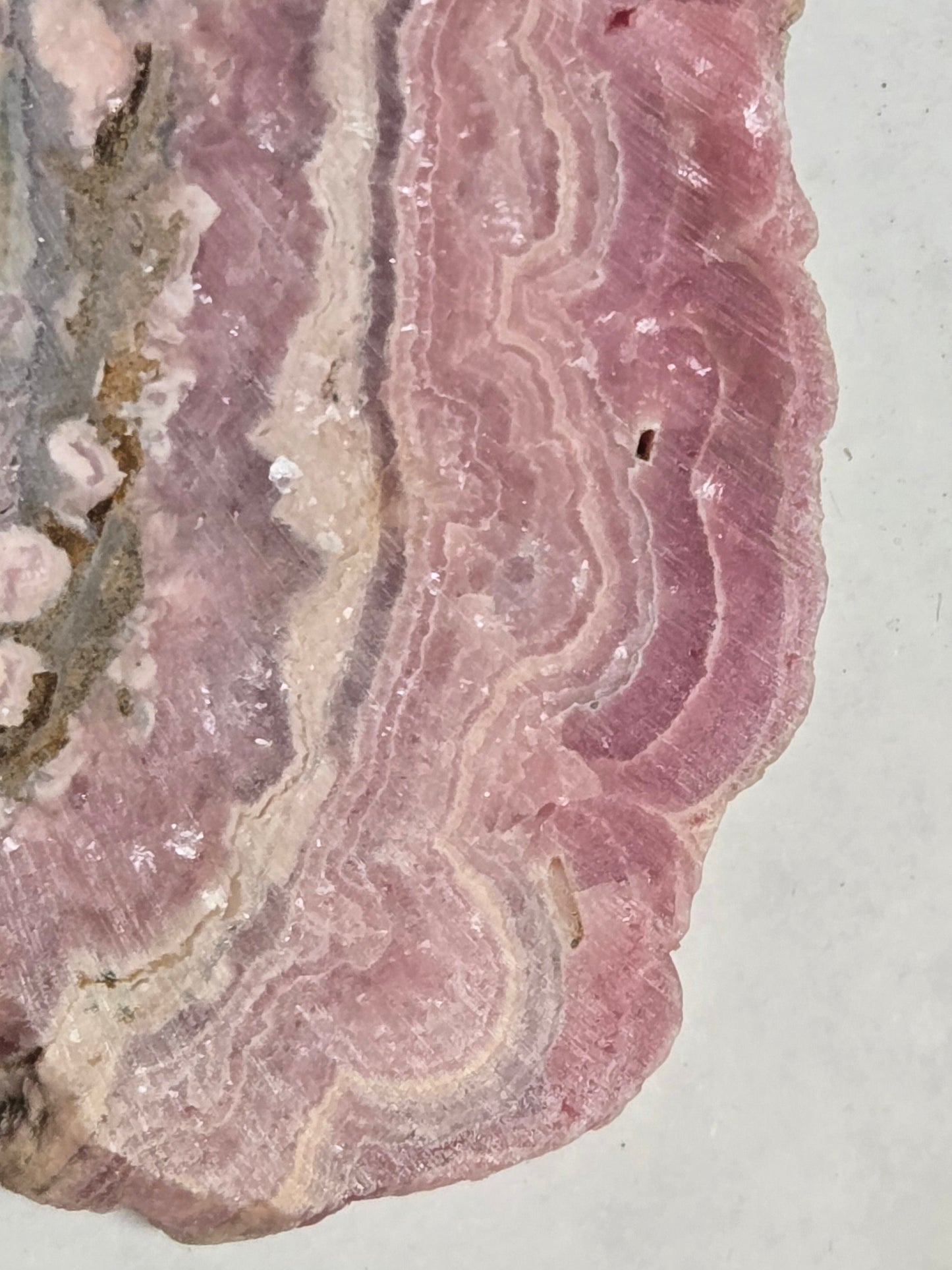 Banded Rhodochrosite slab