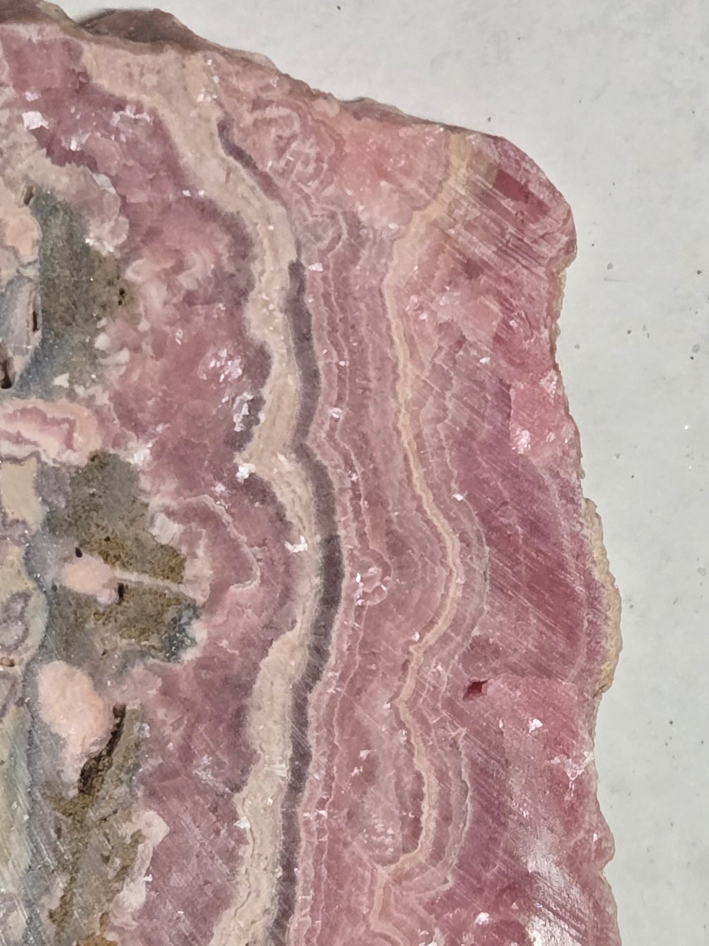 Banded Rhodochrosite slab