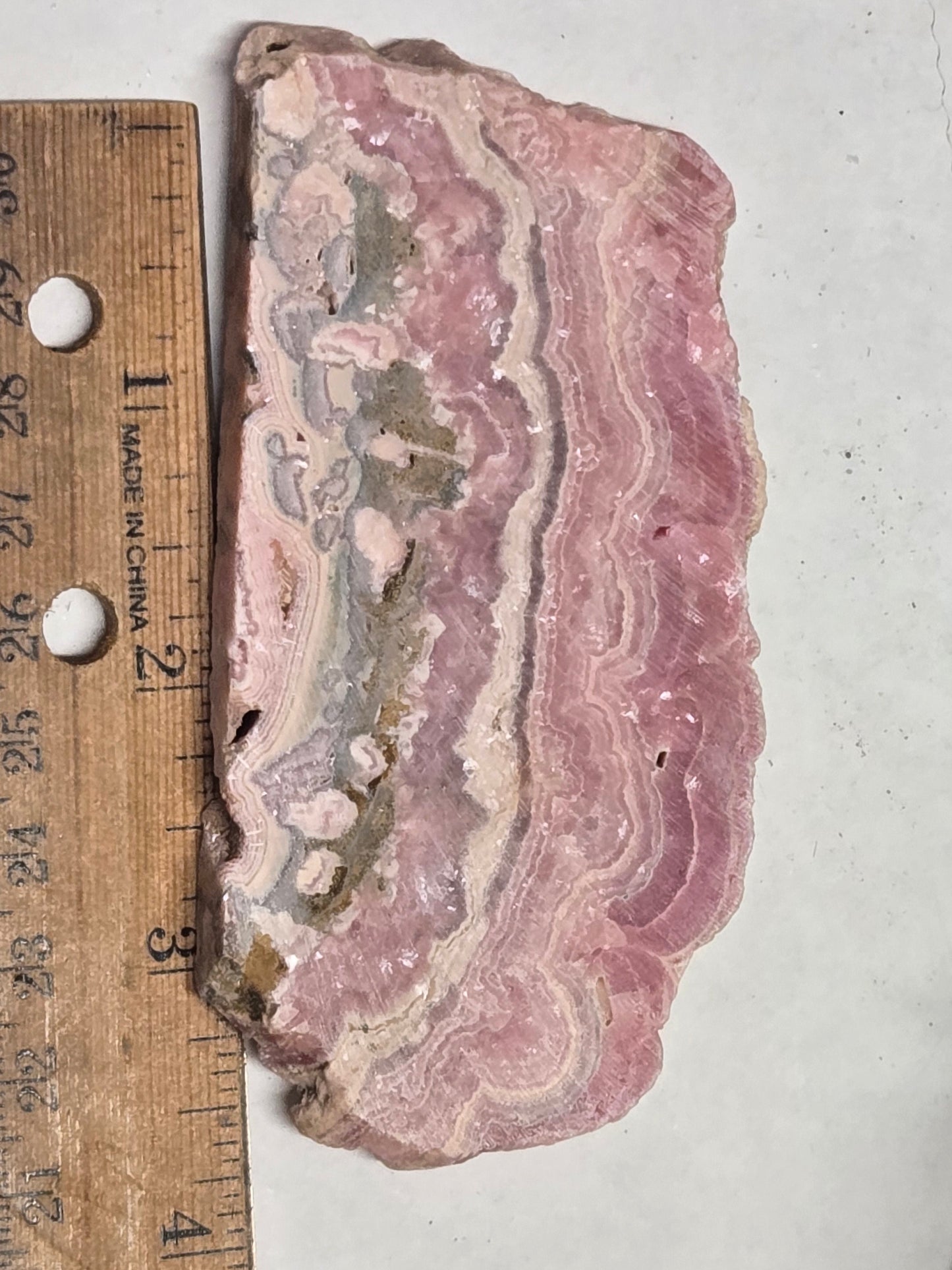 Banded Rhodochrosite slab