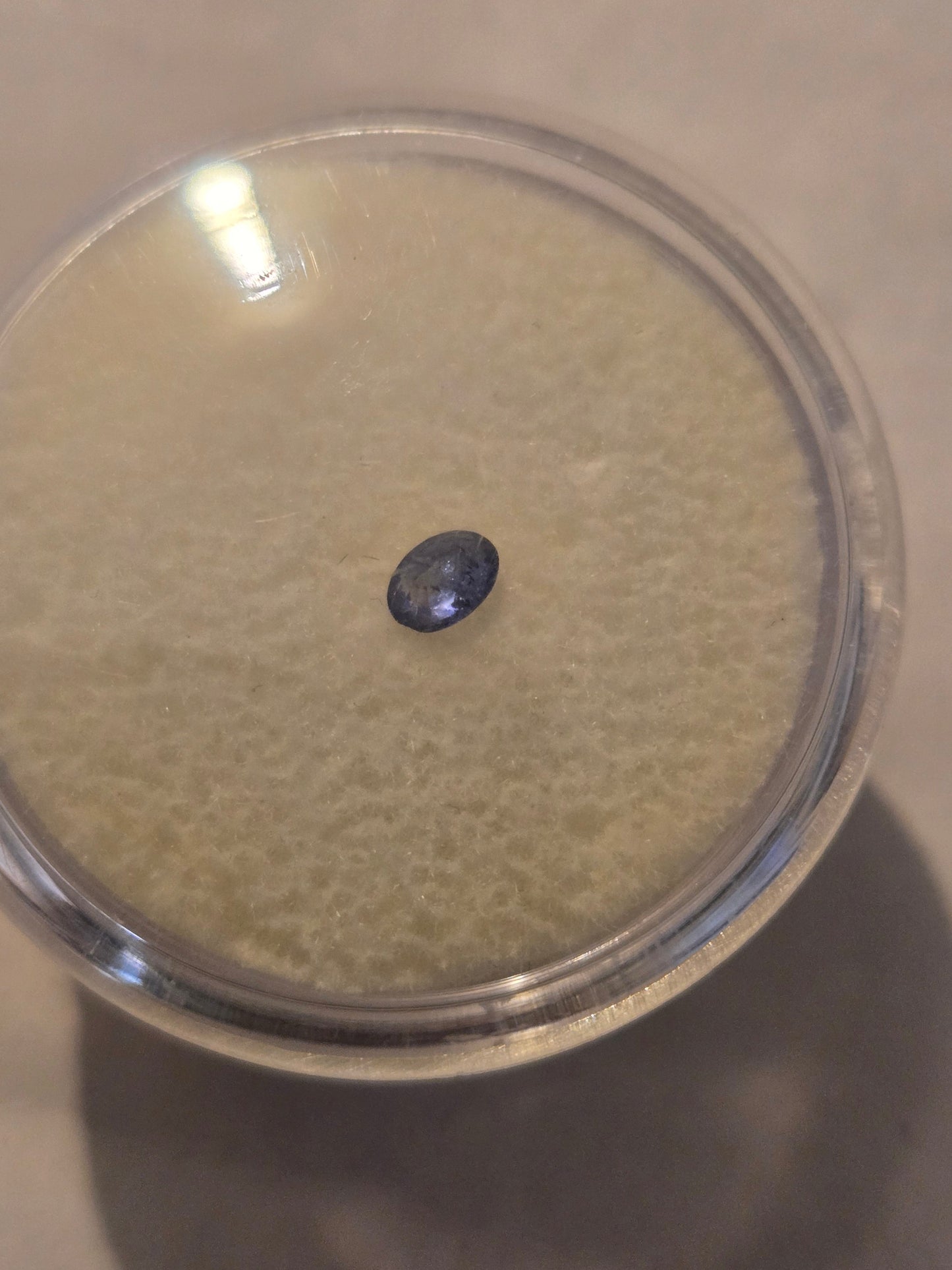 Benitoite facet