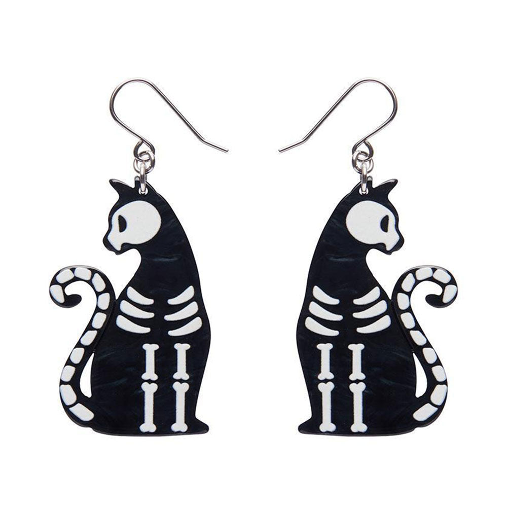 Bone Kitty Earrings