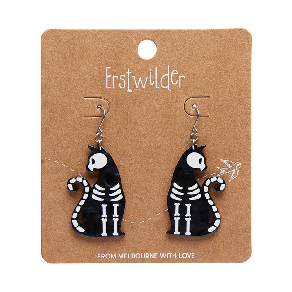 Bone Kitty Earrings