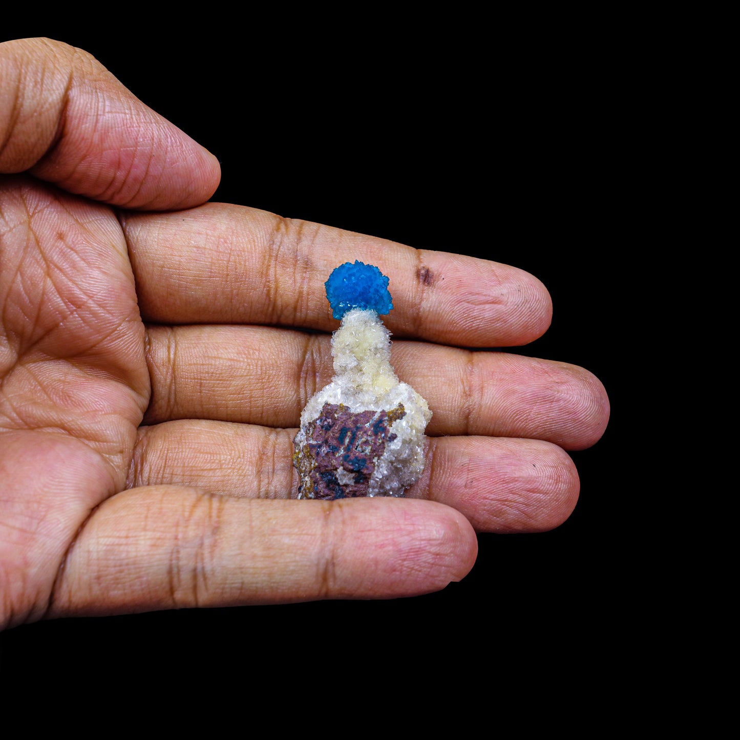 Cavansite on Heulandite (Rare Find) Natural Mineral Specimen # B 6950