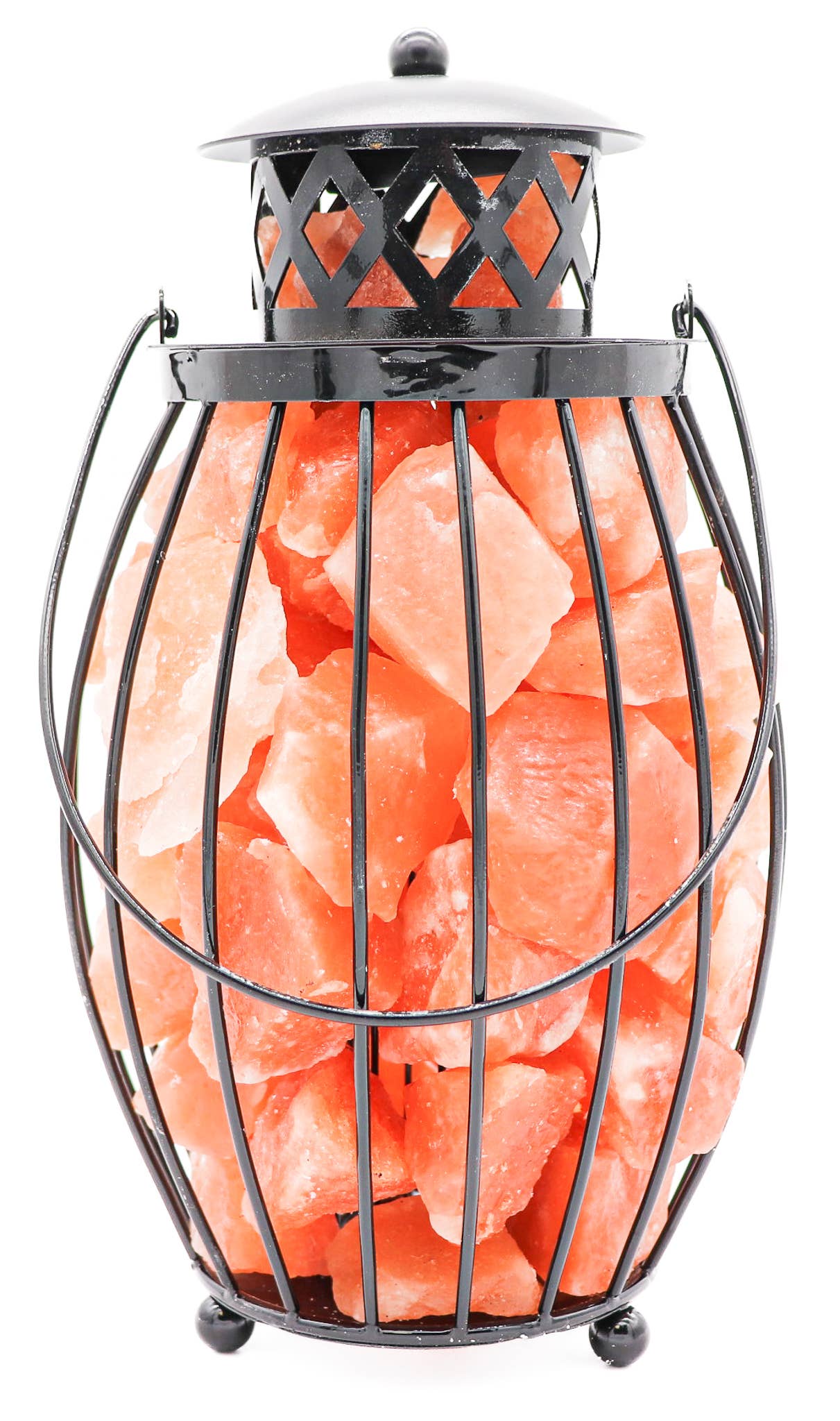 Lantern Lamp Himalayan Salt Chunks