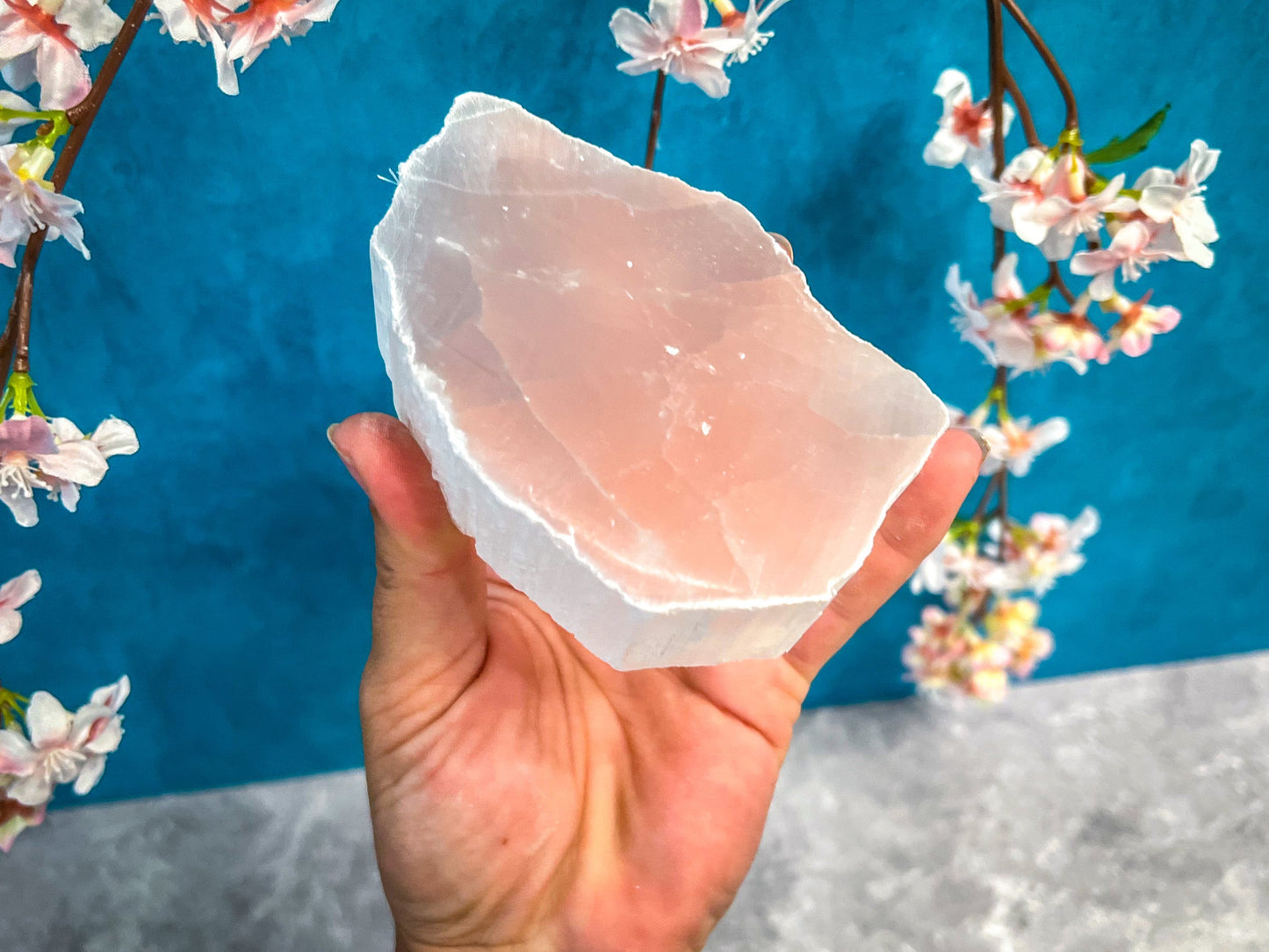 Polished Selenite, Ulexite, TV Stone - Selenite Plate