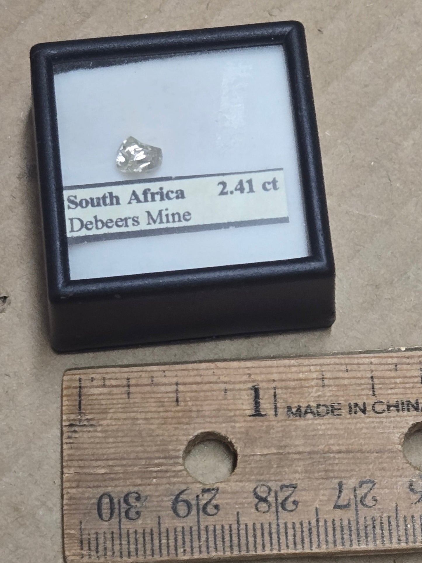 Authentic Diamond Crystal – 2 Carat Natural Gem from DeBeers Mine, South Africa