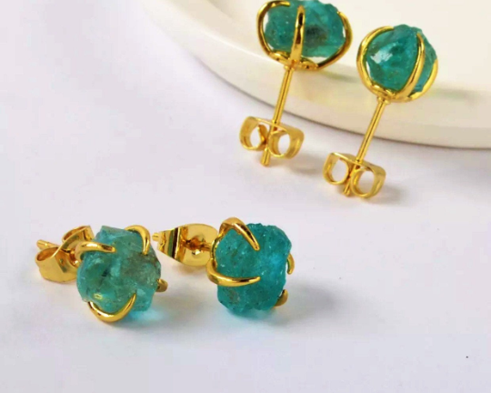 Healing crystal stud earrings | Raw crystals