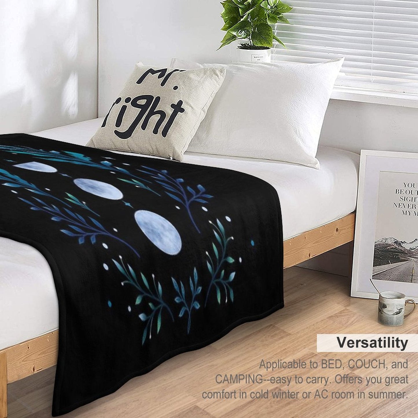 Moonlit Garden Throw Blanket