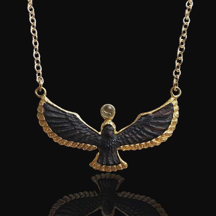 Soaring Spirit Ebony Bird Necklace