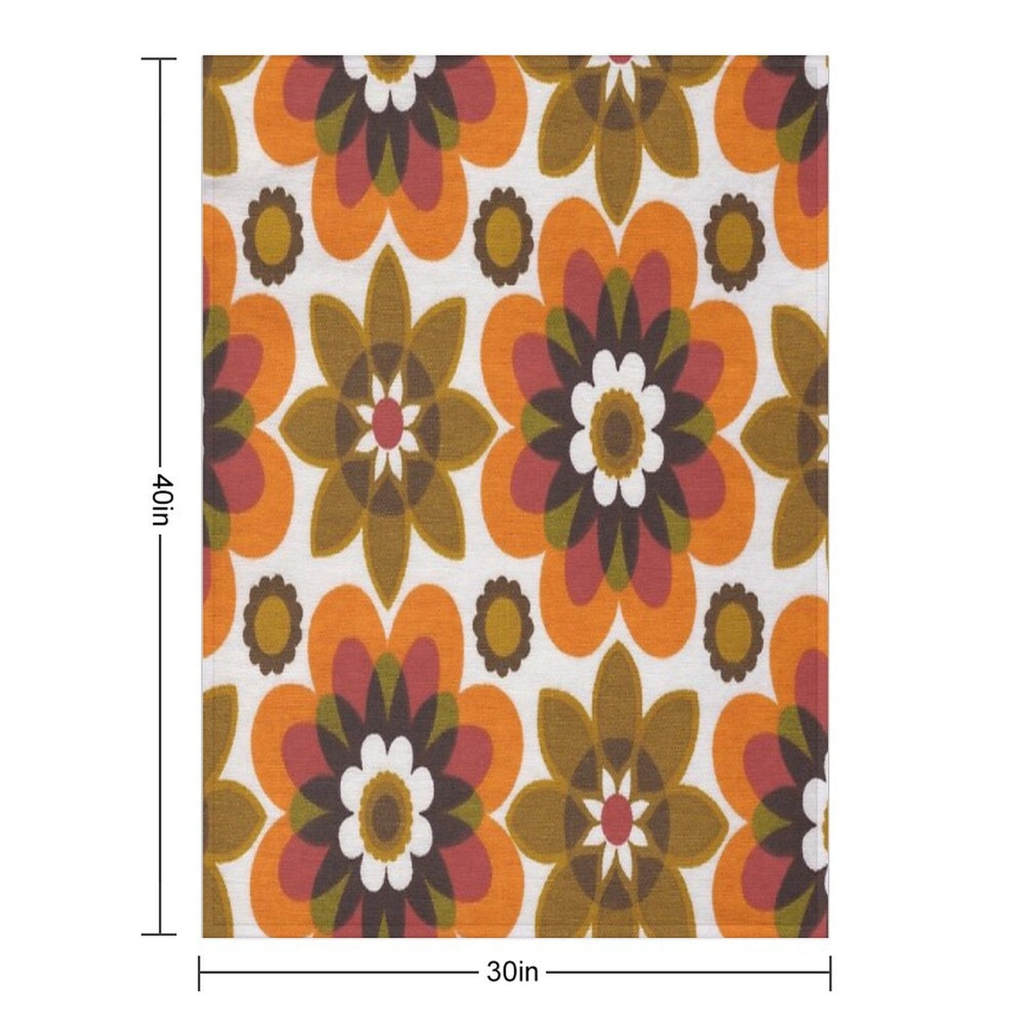 Hippie Chic Flowers Throw Blanket