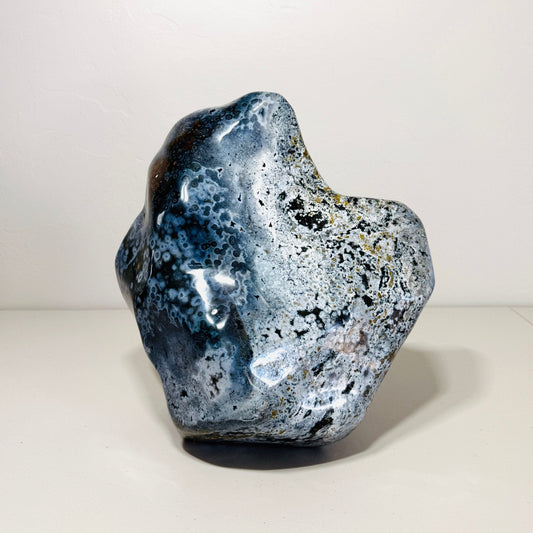 Extra Large Blue Ocean Jasper Freeform – Coral Shape from Madagascar