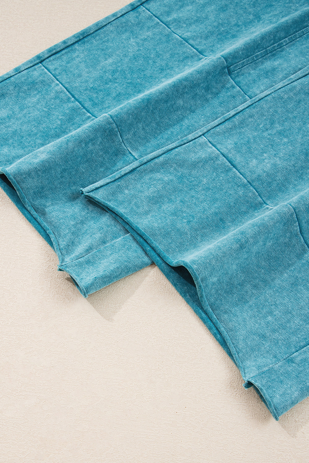 Wild Ginger Mineral Wash Knot High Waist Raw Hem Pants