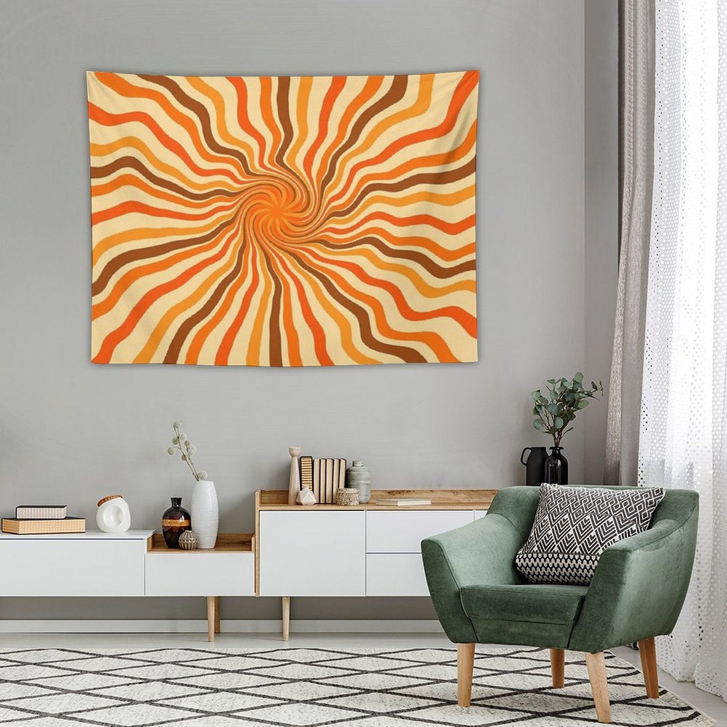 Retro 70s Hippie Tapestry