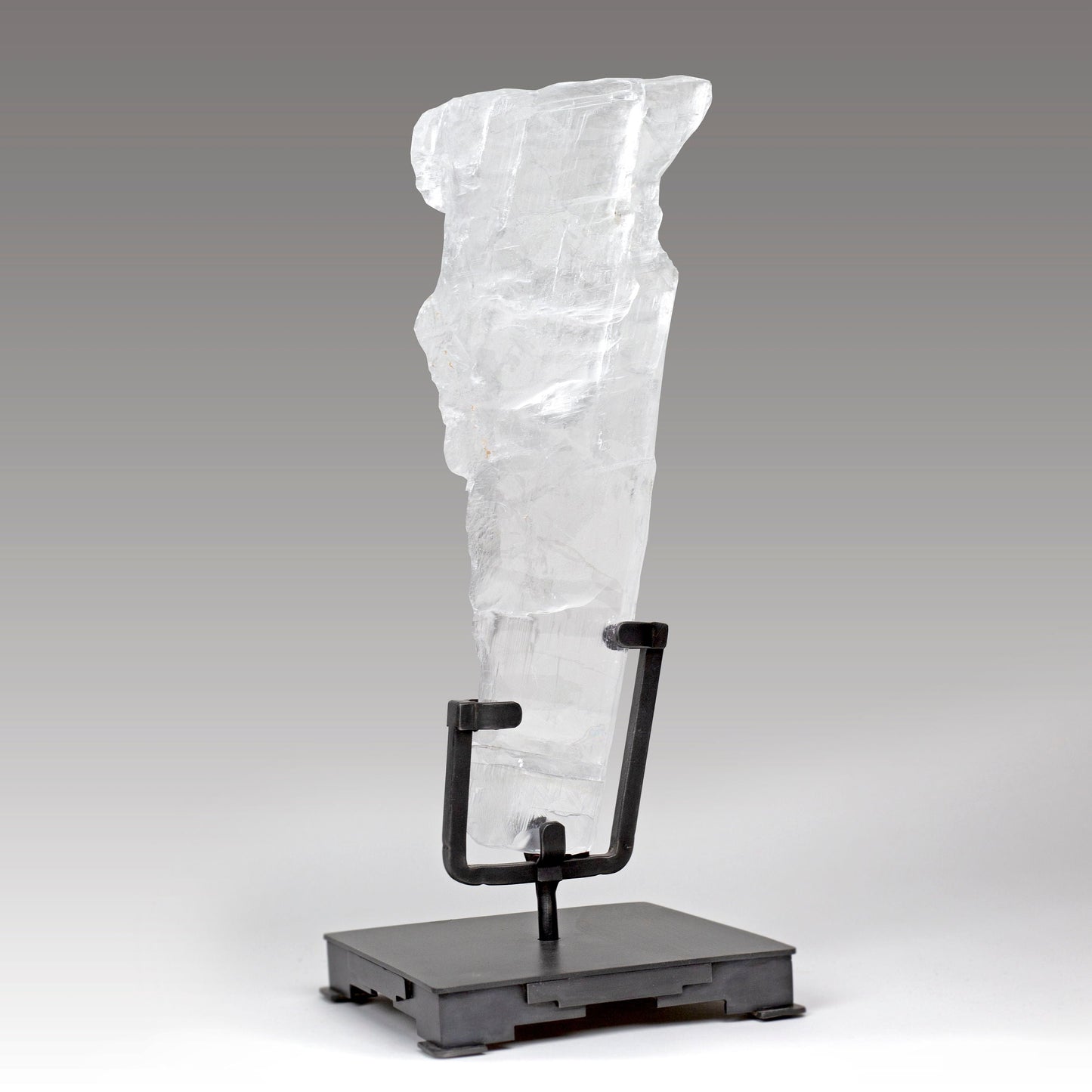 Selenite Flat Crystal on Custom Stand from Utah
